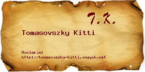 Tomasovszky Kitti névjegykártya